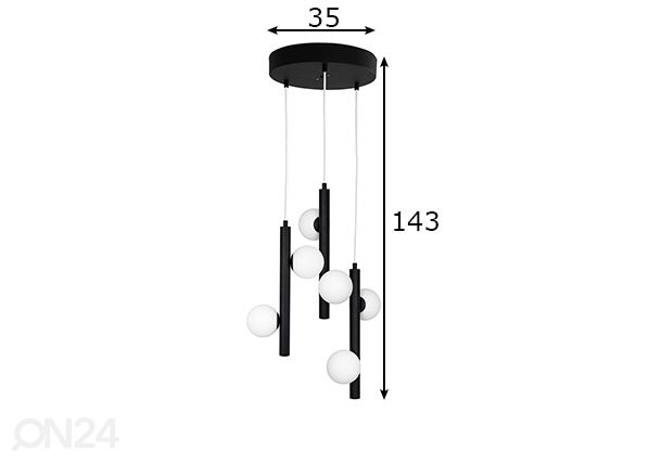 Laelamp Pearl mõõdud