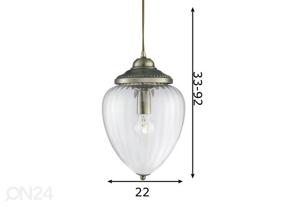 Laelamp Pendant mõõdud