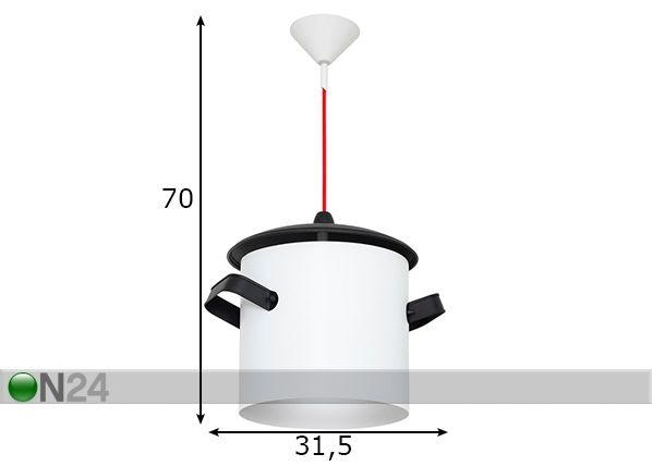 Laelamp Poti mõõdud