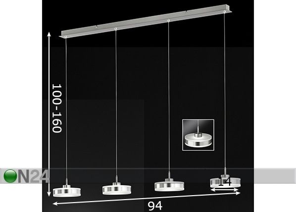 Laelamp Puk LED mõõdud