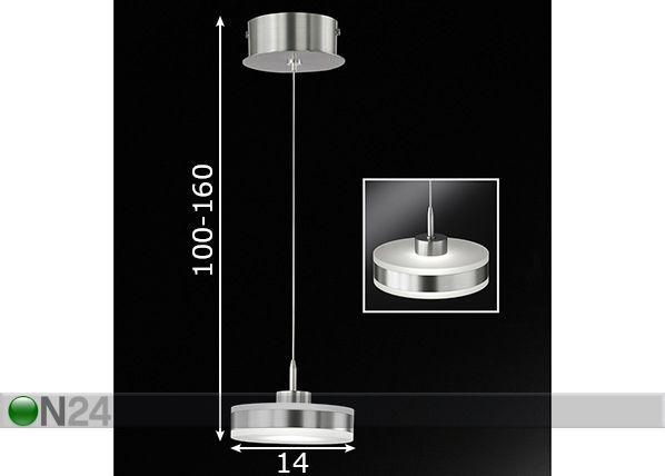 Laelamp Puk LED mõõdud