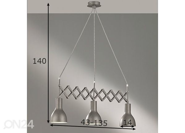 Laelamp Pull mõõdud
