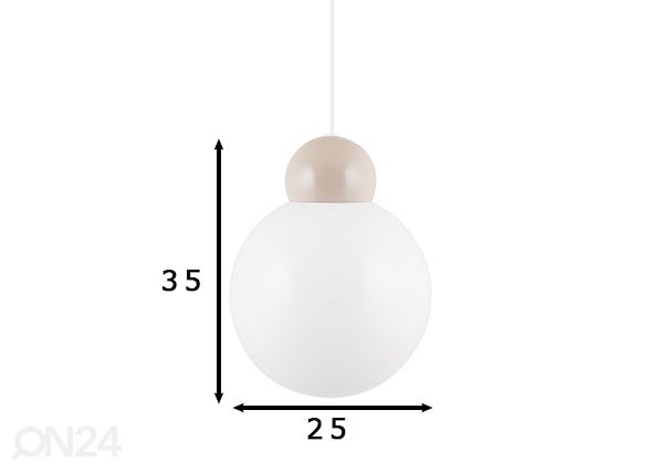 Laelamp Ripley 25, beež mõõdud