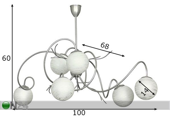 Laelamp Romance mõõdud