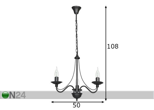 Laelamp Roza mõõdud
