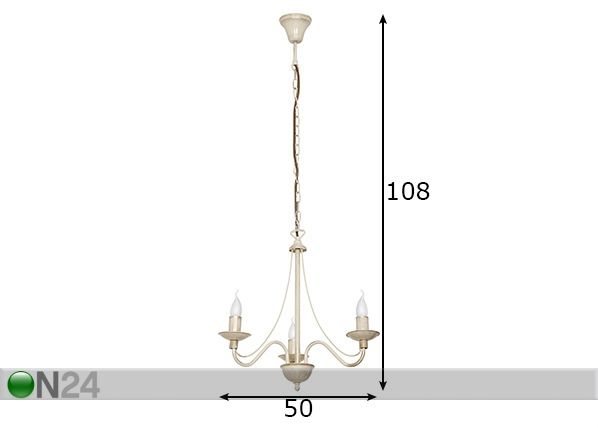 Laelamp Roza mõõdud