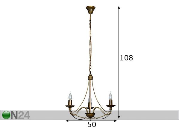 Laelamp Roza mõõdud