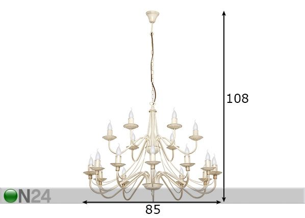 Laelamp Roza mõõdud