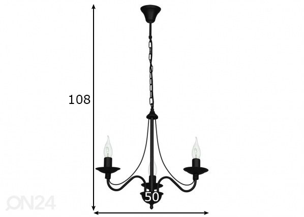 Laelamp Roza mõõdud
