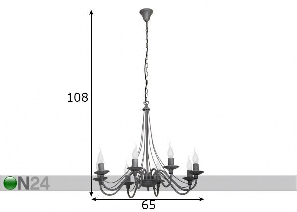 Laelamp Roza mõõdud