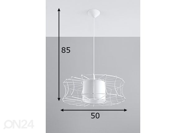 Laelamp Salerno, valge mõõdud