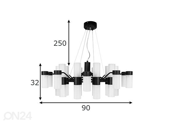Laelamp Santa Maria mõõdud
