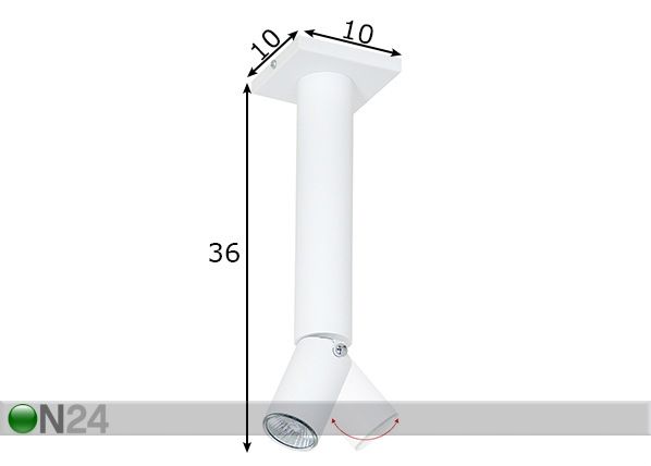 Laelamp Slim II mõõdud