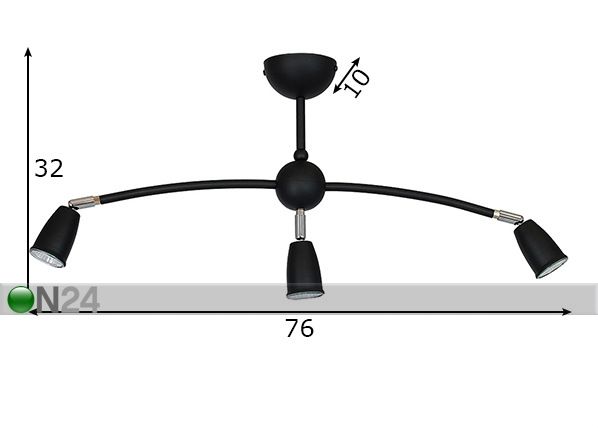 Laelamp Spider mõõdud