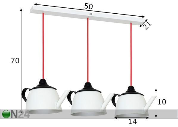 Laelamp Tekane mõõdud