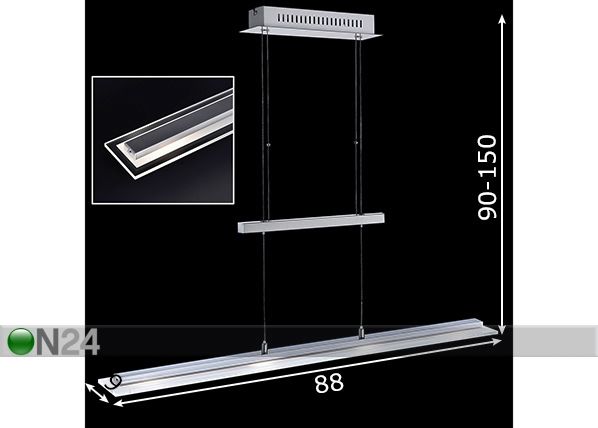 Laelamp Tenso LED mõõdud