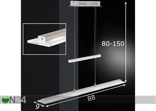 Laelamp Tenso LED mõõdud