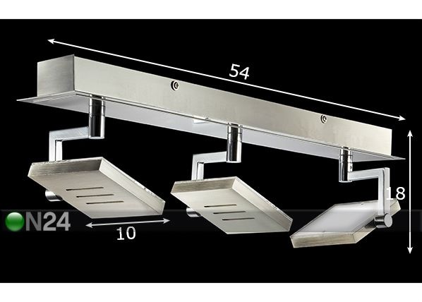 Laelamp Toulon LED mõõdud