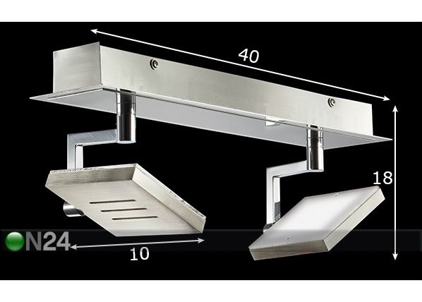Laelamp Toulon LED mõõdud
