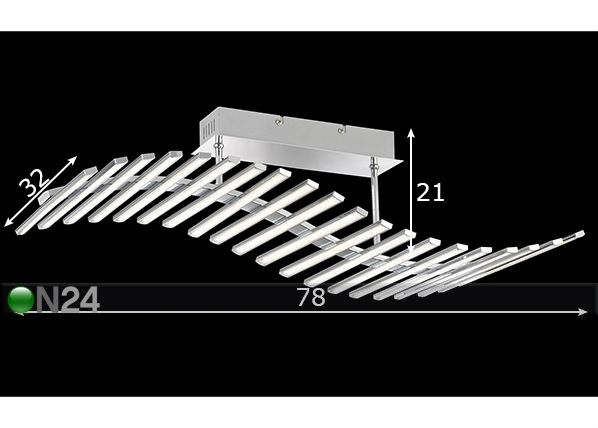 Laelamp Track LED mõõdud