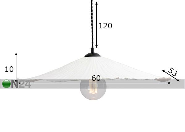 Laelamp Tropez mõõdud