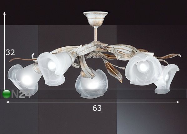 Laelamp Valencia mõõdud