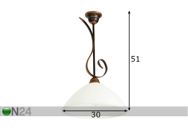 Laelamp Vento mõõdud