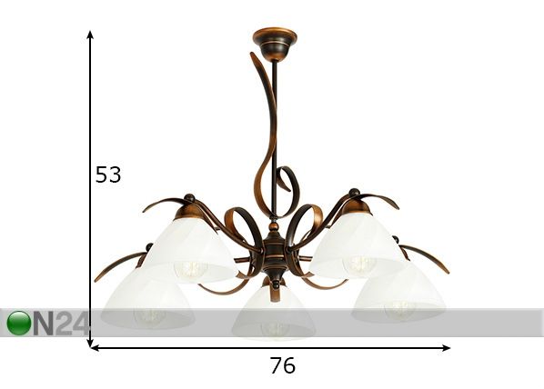 Laelamp Vento mõõdud
