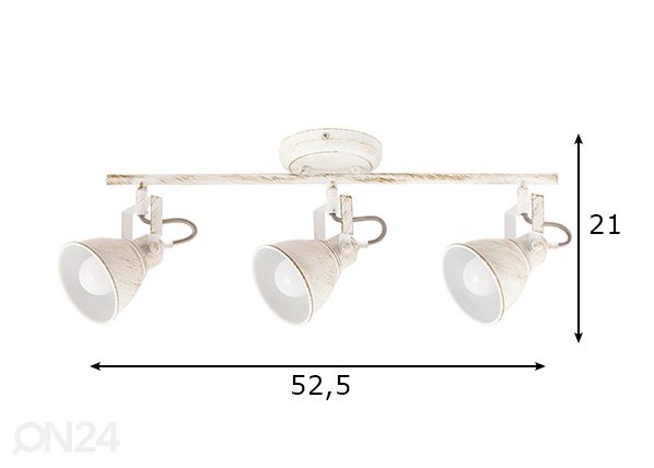 Laelamp Vivienne mõõdud