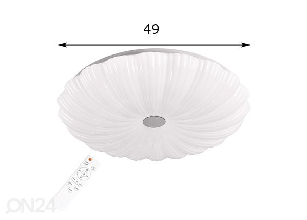 Laeplafoon Flower LED 36 W + pult mõõdud