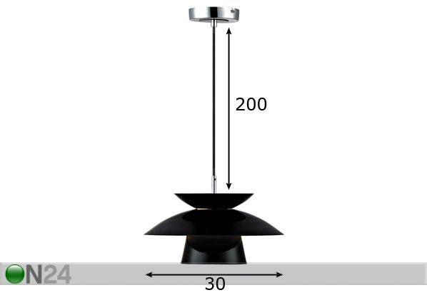 Laevalgusti Dallas Metal Ø 30 cm mõõdud