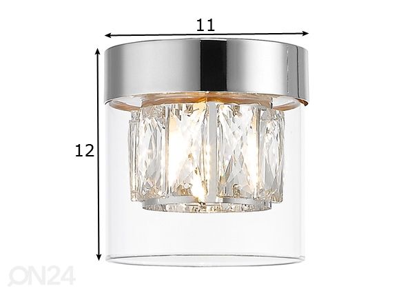 Laevalgusti Gem Chrome Ø 11 cm mõõdud