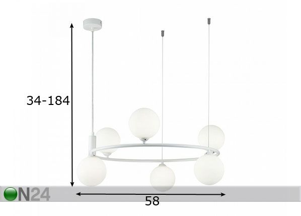 Laevalgusti Modern Ring mõõdud