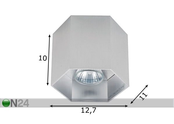 Laevalgusti Polygon mõõdud