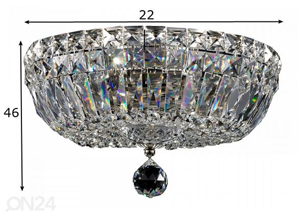 Laevalgusti Royal Classic mõõdud