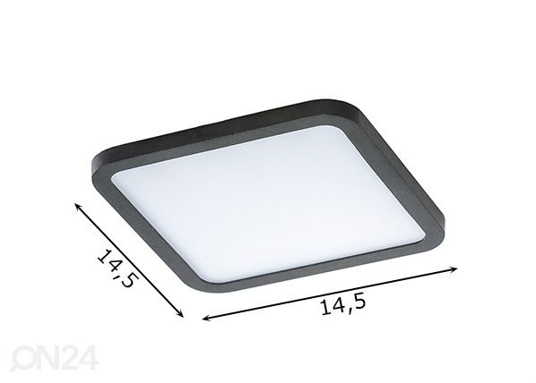 Laevalgusti Slim square 15 (3000K) mõõdud