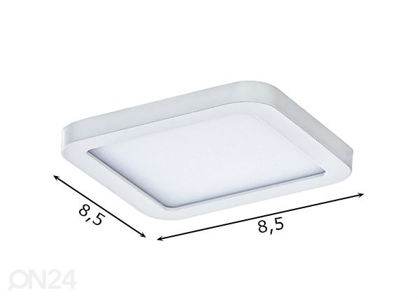 Laevalgusti Slim square 9 (3000K) mõõdud
