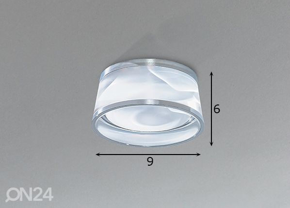Laevalgusti Una (3000K) Ø9 cm mõõdud