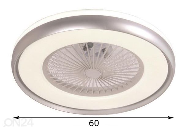 Laevalgusti ventilaatoriga Dia: 60cm 35W mõõdud