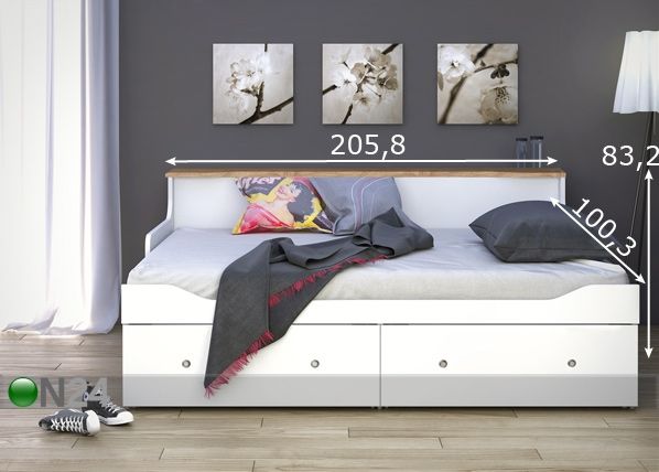 Lahtikäiv voodi Combee 80/160x200 cm mõõdud