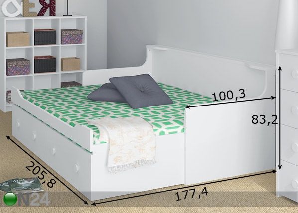 Lahtikäiv voodi Combee 80/160x200 cm mõõdud