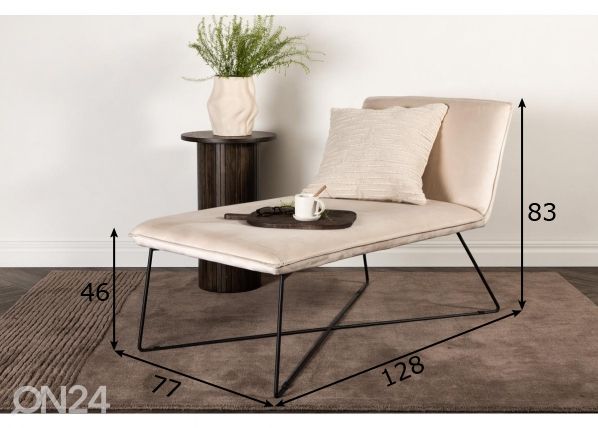 Lamamistool X-Lounge mõõdud