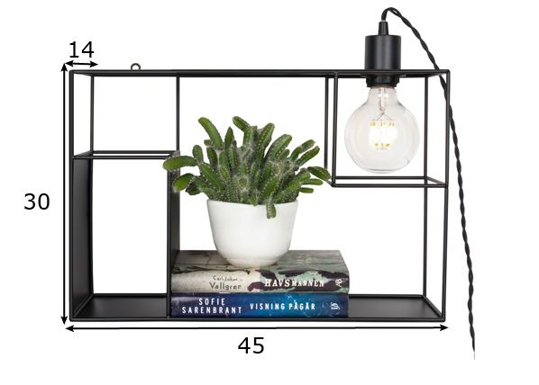 Lambiga seinariiul Shelfie mõõdud