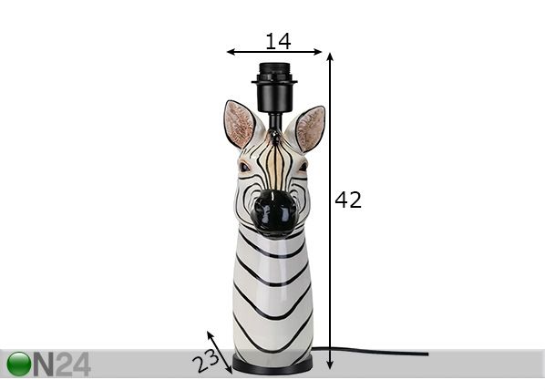 Lambijalg Zebra mõõdud