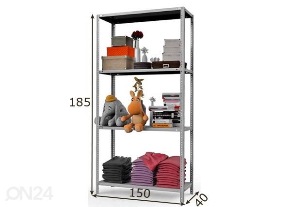 Laoriiul MS Strong 185x150x40 cm mõõdud