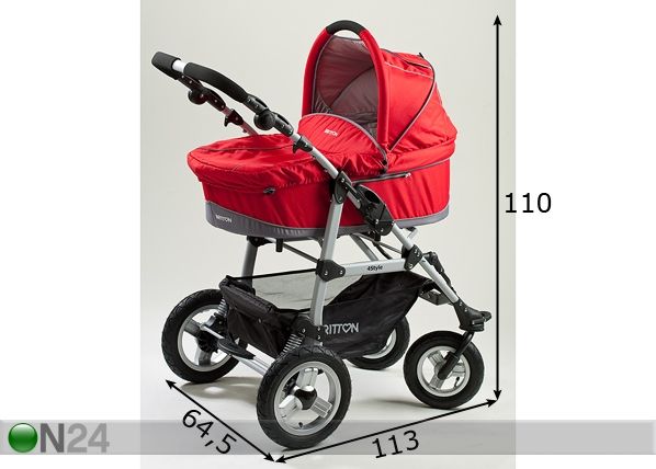 Lapsevanker Britton 4Style mõõdud