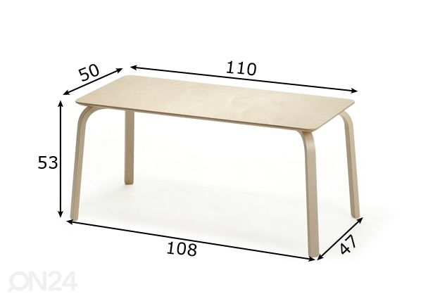 Lastelaud Tommy 2 h53 cm mõõdud
