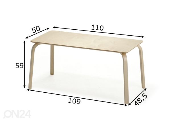 Lastelaud Tommy 3 h59 cm mõõdud