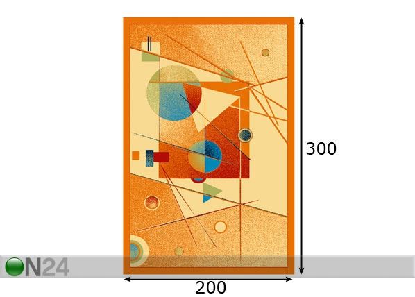 Lastevaip Fa oranž 200x300 cm mõõdud