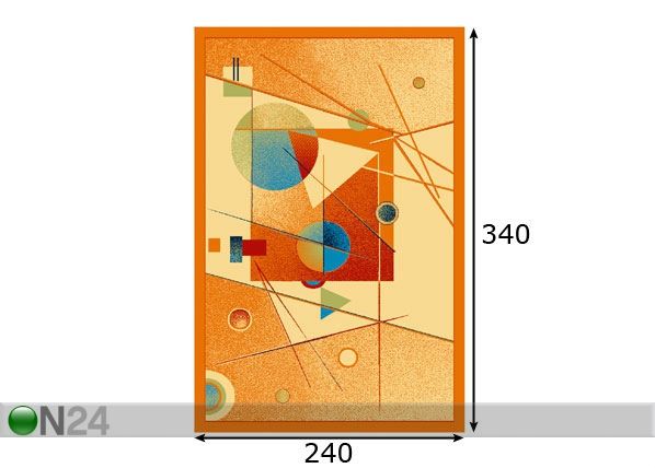 Lastevaip Fa oranž 240x340 cm mõõdud
